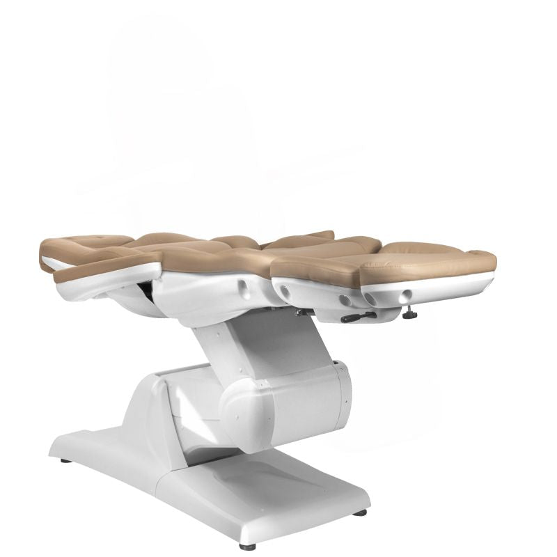 Azzurro 870 3-Motor Electric Beauty Chair Cappuccino - full product view on a white background