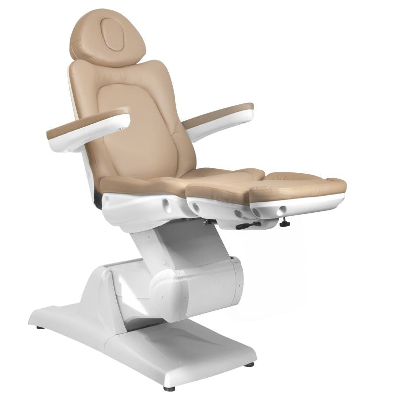 Azzurro 870 3-Motor Electric Beauty Chair Cappuccino - full product view on a white background
