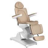 Azzurro 870 3-Motor Electric Beauty Chair Cappuccino - full product view on a white background