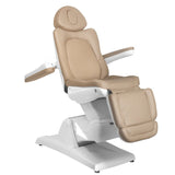 Azzurro 870 3-Motor Electric Beauty Chair Cappuccino - full product view on a white background