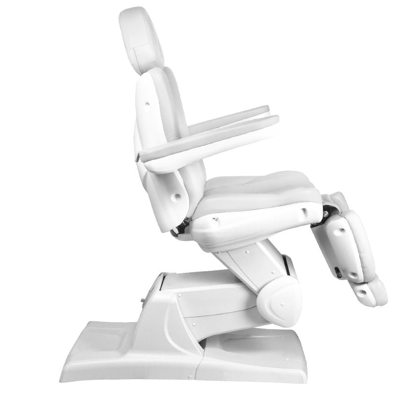 Azzurro 870 3-Motor Electric Beauty Chair White - full product view on a white background