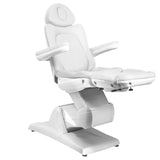 Azzurro 870 3-Motor Electric Beauty Chair White - full product view on a white background