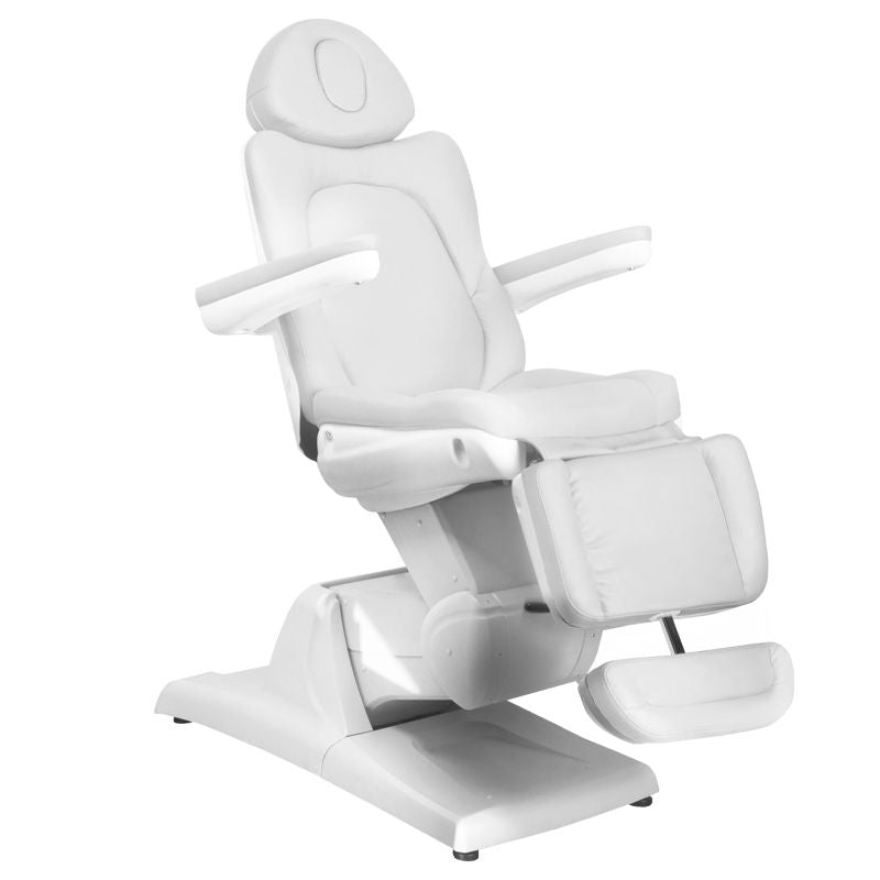 Azzurro 870 3-Motor Electric Beauty Chair White - full product view on a white background