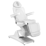 Azzurro 870 3-Motor Electric Beauty Chair White - full product view on a white background