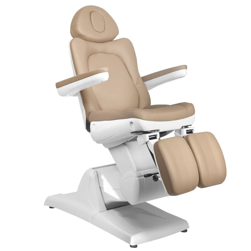 Azzurro 870S 3-Motor Electric Pedicure Chair Cappuccino - full product view at an angle on a white background