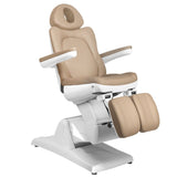 Azzurro 870S 3-Motor Electric Pedicure Chair Cappuccino - close-up of the upholstery and adjustment details