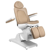 Azzurro 870S 3-Motor Electric Pedicure Chair Cappuccino - close-up of the upholstery and adjustment details
