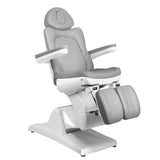 Azzurro 870S 3-Motor Electric Pedicure Chair Grey - full product view at an angle on a white background