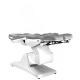 Azzurro 870S 3-Motor Electric Pedicure Chair Grey - close-up of the upholstery and adjustment details