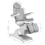 Azzurro 870S 3-Motor Electric Pedicure Chair Grey - close-up of the upholstery and adjustment details