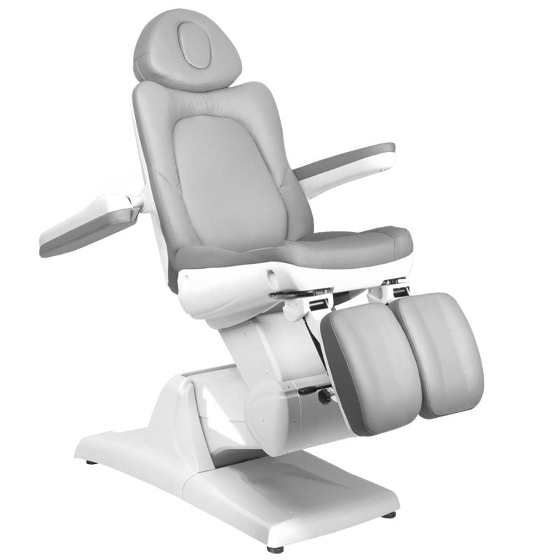 Azzurro 870S 3-Motor Electric Pedicure Chair Grey - close-up of the upholstery and adjustment details