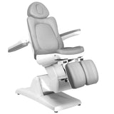 Azzurro 870S 3-Motor Electric Pedicure Chair Grey - close-up of the upholstery and adjustment details