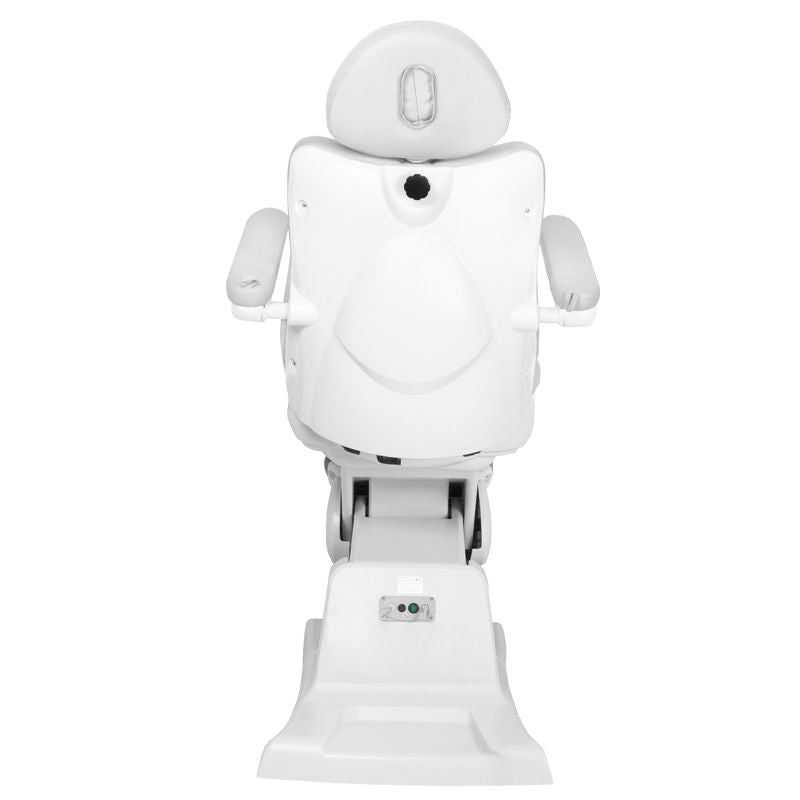 Azzurro 870S 3-Motor Electric Pedicure Chair White - full product view on a white background
