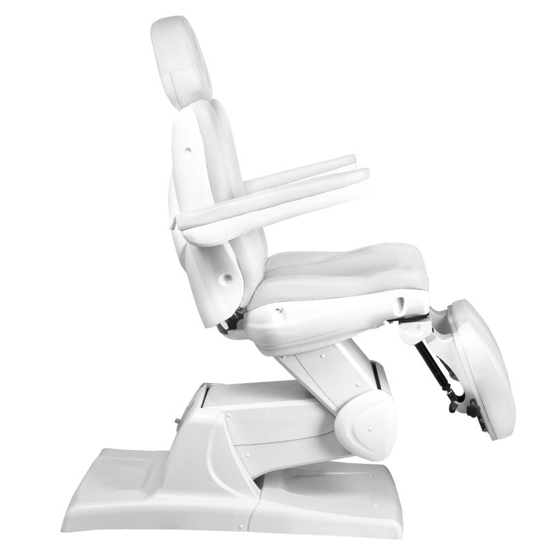 Azzurro 870S 3-Motor Electric Pedicure Chair White - full product view on a white background