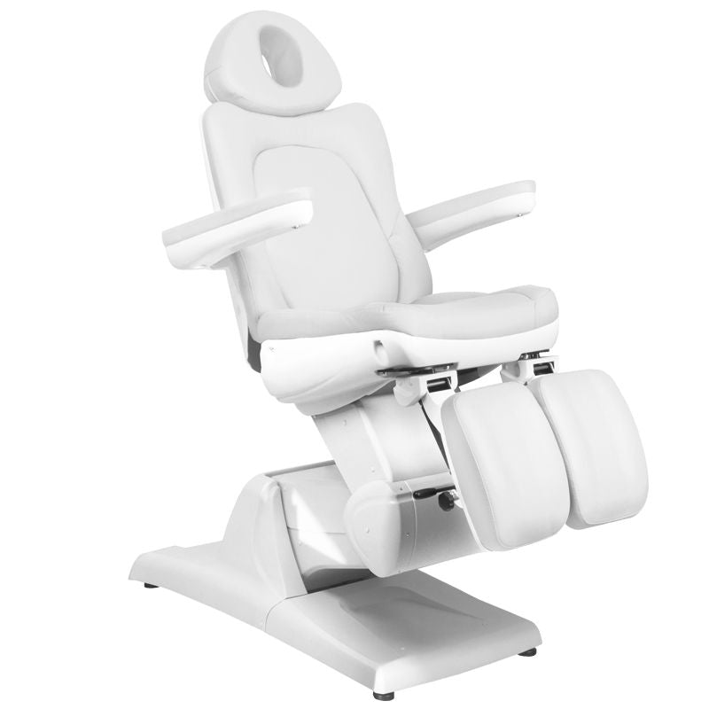 Azzurro 870S 3-Motor Electric Pedicure Chair White - close-up of the upholstery and adjustment details