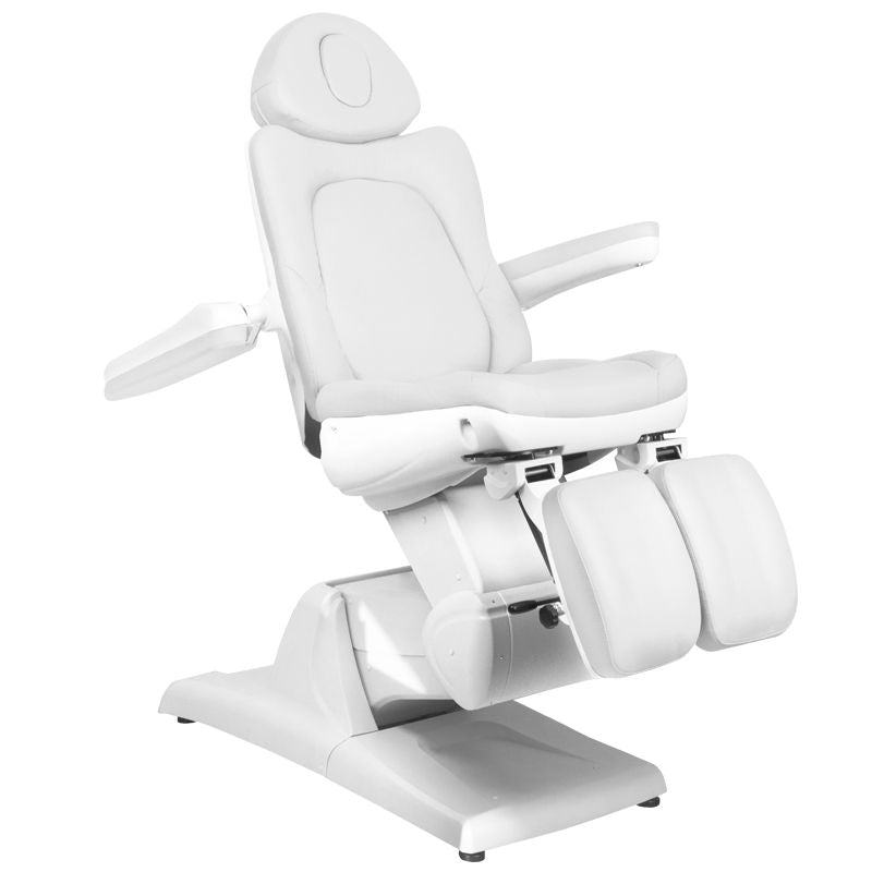 Azzurro 870S 3-Motor Electric Pedicure Chair White - close-up of the upholstery and adjustment details