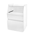Azzurro Beauty Salon Cabinet Midi 970 White - front view showing the storage and construction details