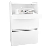 Azzurro Beauty Salon Cabinet Midi 970 White - front view showing the storage and construction details
