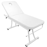 Azzurro Massage Bed 328 White - full product view at an angle on a white background