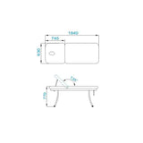 Azzurro Massage Bed 328 White - full product view on a white background