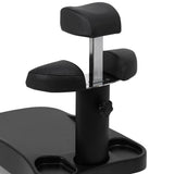 Azzurro Mobile Pedicure Bowl Trolley With Adjustable Footrest Black - mobile pedicure bowl trolley with adjustable padded footrest