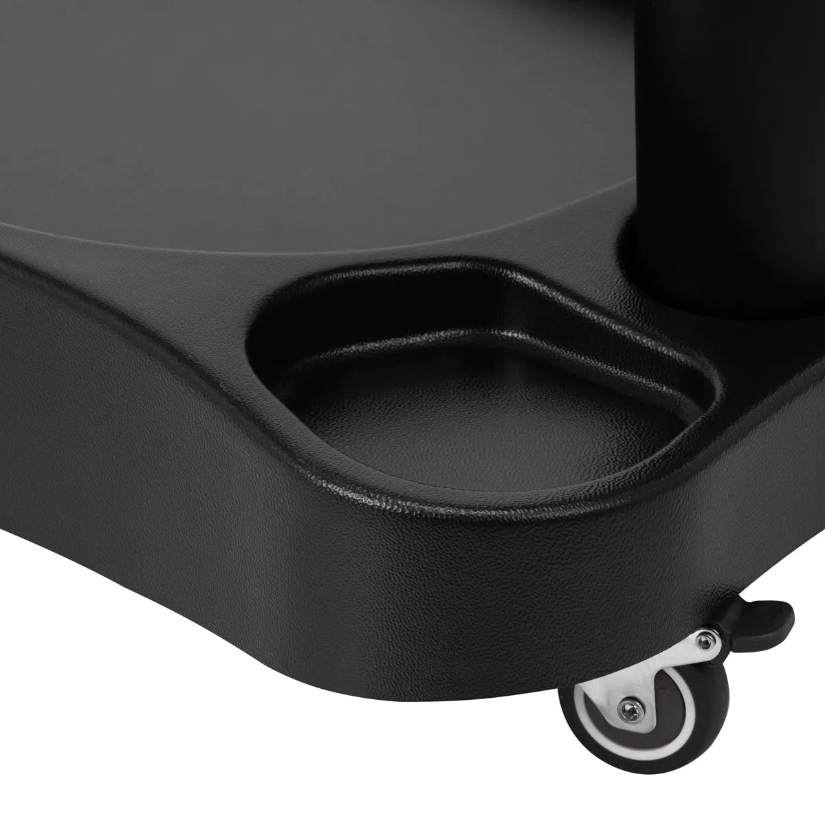 Azzurro Mobile Pedicure Bowl Trolley With Adjustable Footrest Black - mobile pedicure bowl trolley with adjustable padded footrest