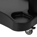 Azzurro Mobile Pedicure Bowl Trolley With Adjustable Footrest Black - mobile pedicure bowl trolley with adjustable padded footrest