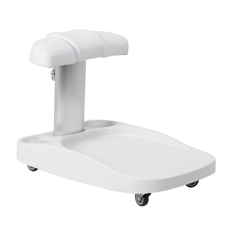 Azzurro Mobile Pedicure Bowl Trolley With Adjustable Footrest White - mobile pedicure bowl trolley with adjustable padded footrest