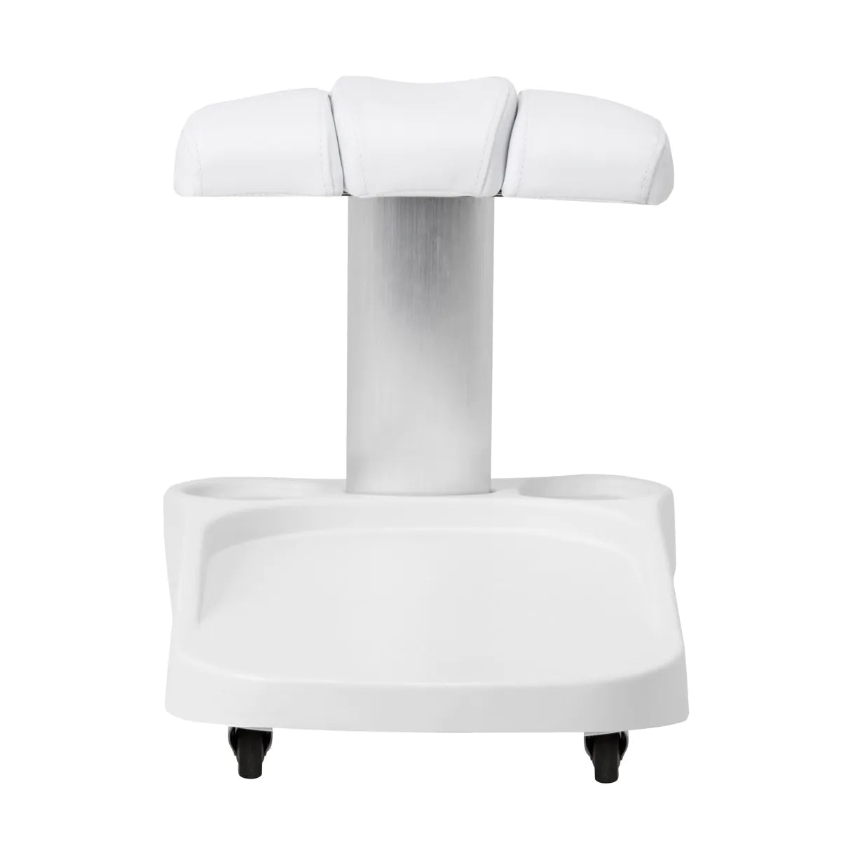 Azzurro Mobile Pedicure Bowl Trolley With Adjustable Footrest White - mobile pedicure bowl trolley with adjustable padded footrest