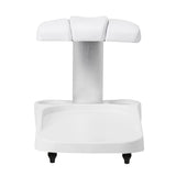 Azzurro Mobile Pedicure Bowl Trolley With Adjustable Footrest White - mobile pedicure bowl trolley with adjustable padded footrest