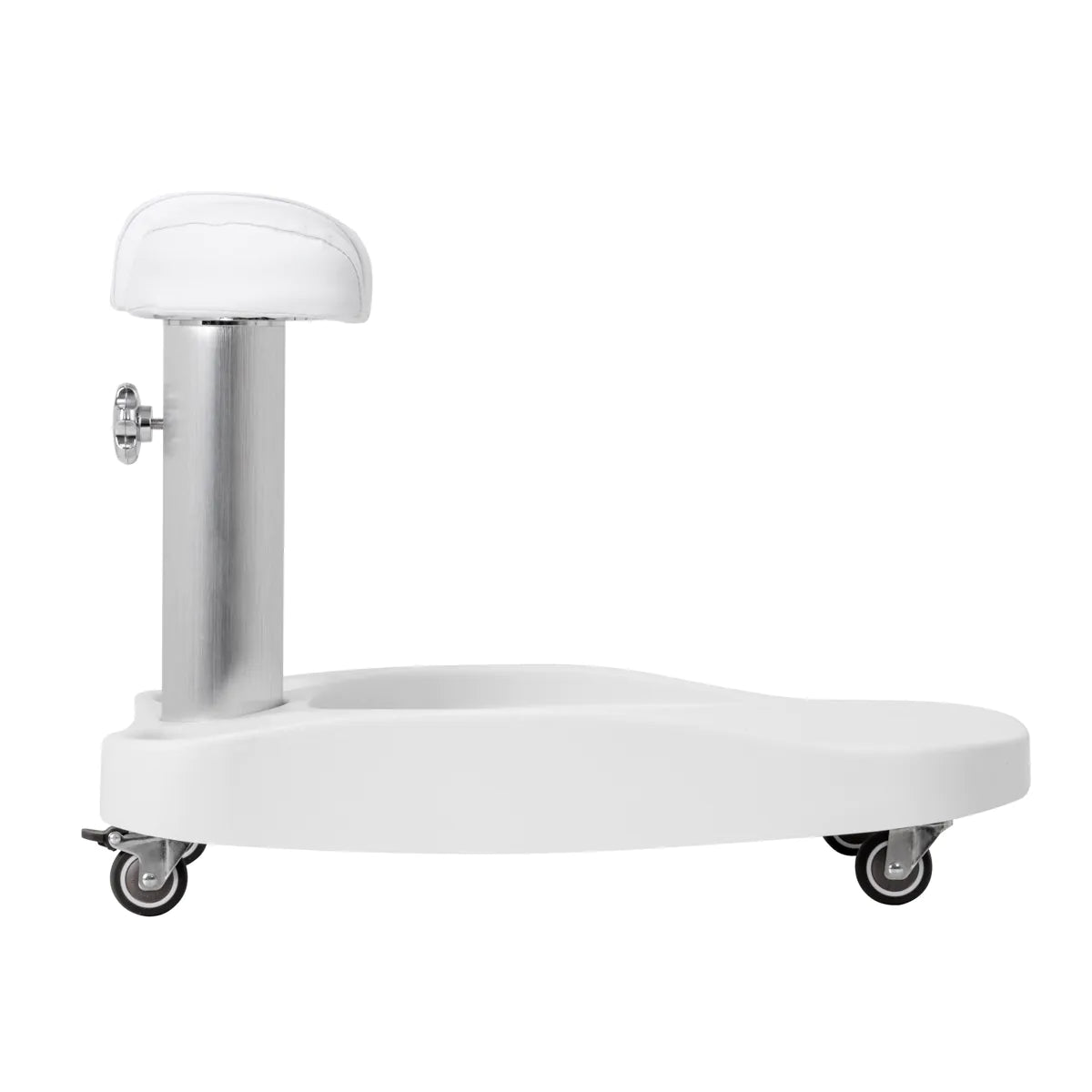 Azzurro Mobile Pedicure Bowl Trolley With Adjustable Footrest White - mobile pedicure bowl trolley with adjustable padded footrest