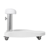 Azzurro Mobile Pedicure Bowl Trolley With Adjustable Footrest White - mobile pedicure bowl trolley with adjustable padded footrest