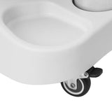 Azzurro Mobile Pedicure Bowl Trolley With Adjustable Footrest White - mobile pedicure bowl trolley with adjustable padded footrest