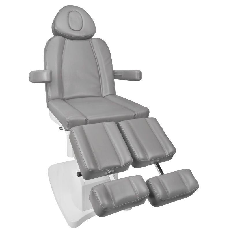 Azzurro 708AS 3-Motor Electric Pedicure Bed Grey - close-up of the upholstery and adjustment details