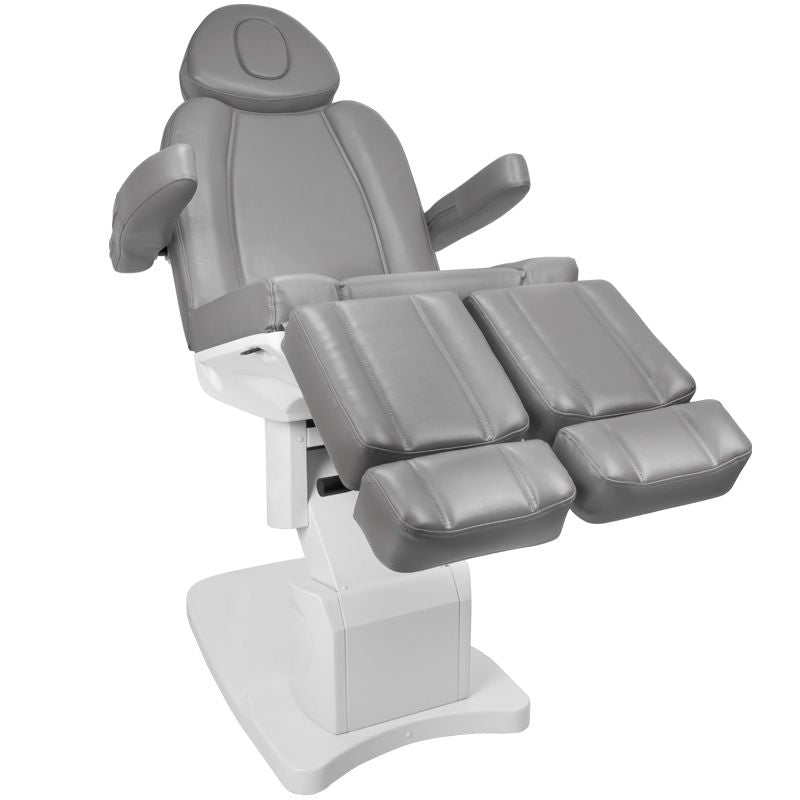 Azzurro 708AS 3-Motor Electric Pedicure Bed Grey - close-up of the upholstery and adjustment details