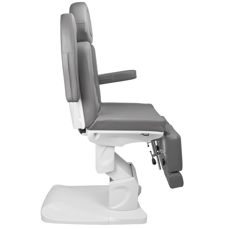 Azzurro 708AS 3-Motor Electric Pedicure Bed Grey - close-up of the upholstery and adjustment details