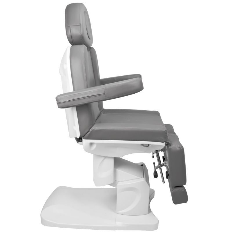 Azzurro 708AS 3-Motor Electric Pedicure Bed Grey - close-up of the upholstery and adjustment details