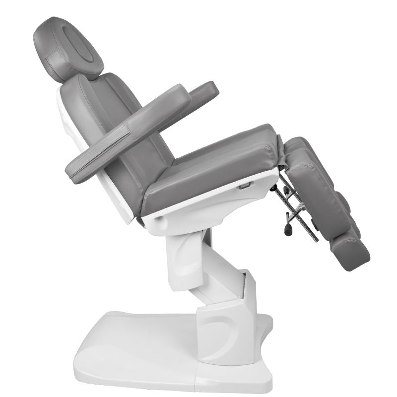 Azzurro 708AS 3-Motor Electric Pedicure Bed Grey - close-up of the upholstery and adjustment details
