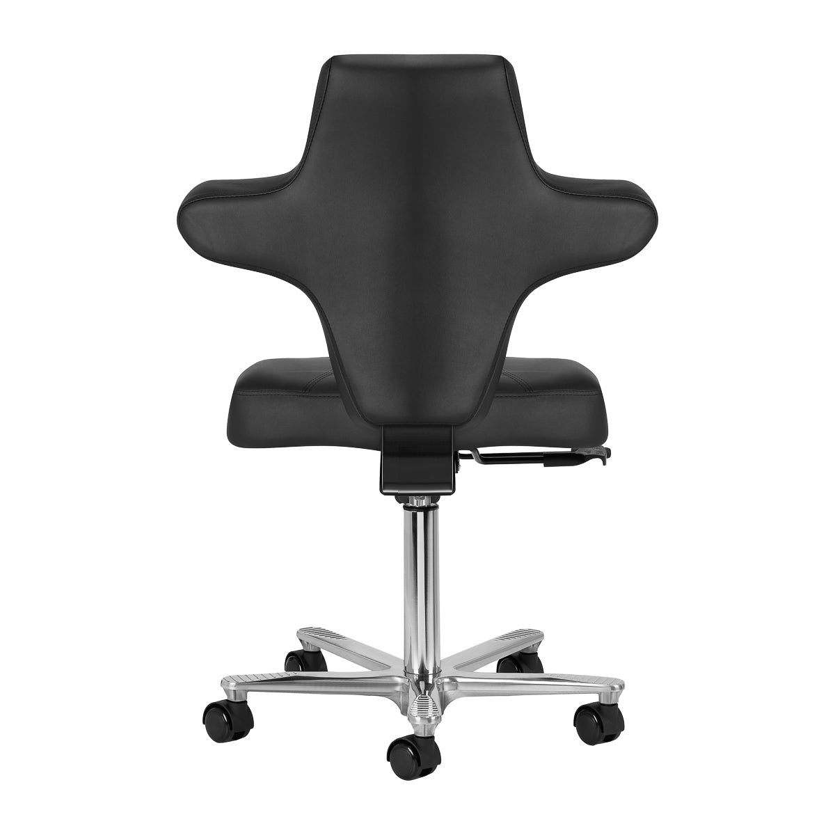 Azzurro Special 152 Beauty Chair Black - close-up of the upholstery and adjustment details