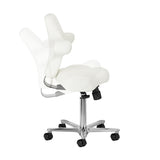 Azzurro Special 152 Beauty Chair White - close-up of the upholstery and adjustment details