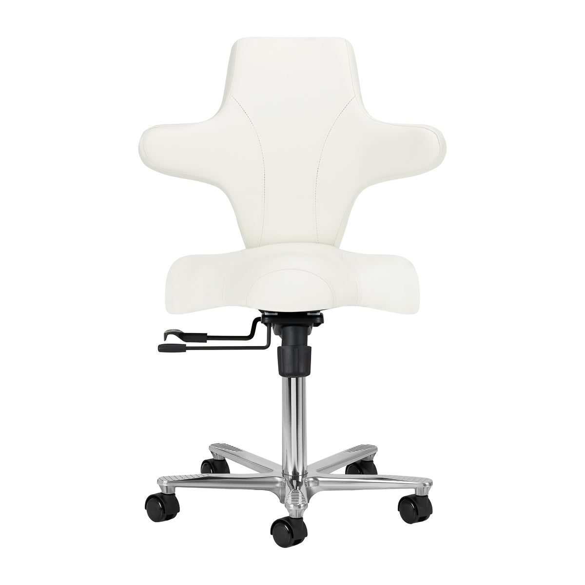 Azzurro Special 152 Beauty Chair White - close-up of the upholstery and adjustment details
