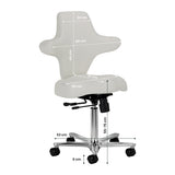Azzurro Special 152 grey salon chair with dimension and height adjustment markings