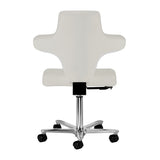 Rear view of Azzurro Special 152 grey salon chair and five-star base