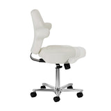 Azzurro Special 152 grey salon chair in side view with seat extended forwards