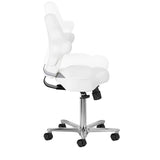 Profile view of the Azzurro Special 152 snow-white salon chair
