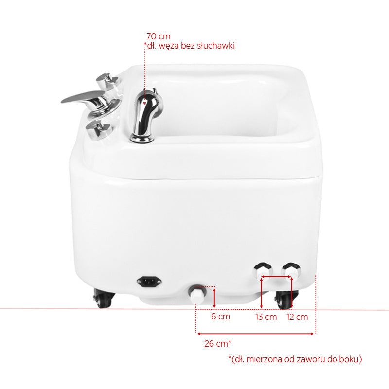 Azzurro Tray for Pedicure with Hydromassage A023 - spa basin shown from above on a white background
