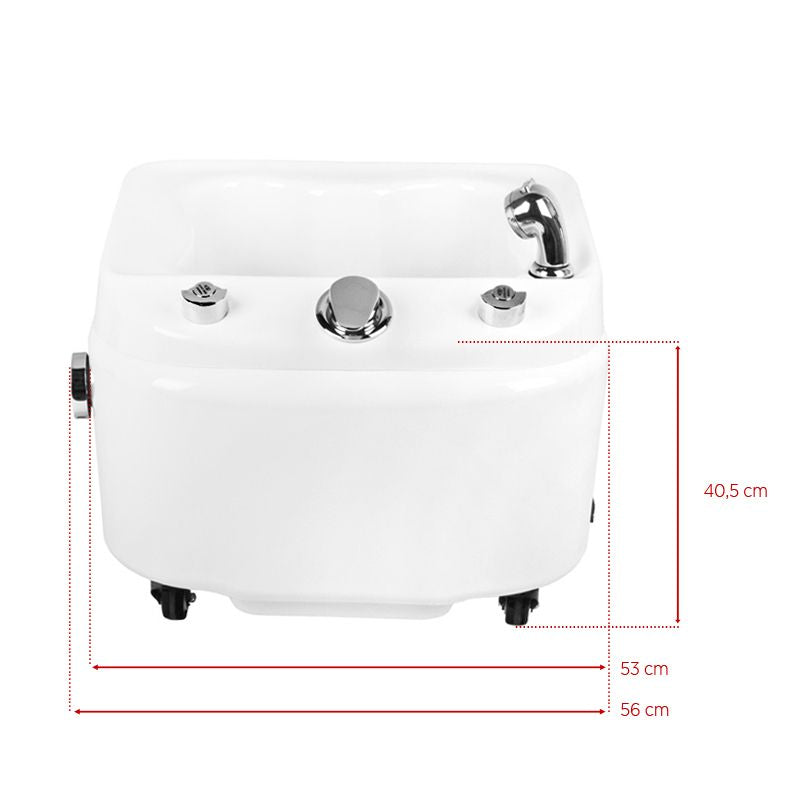Azzurro Tray for Pedicure with Hydromassage A023 - spa basin shown from above on a white background