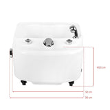 Azzurro Tray for Pedicure with Hydromassage A023 - spa basin shown from above on a white background