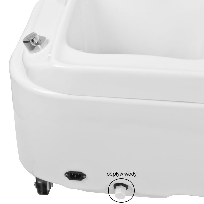 Azzurro Tray for Pedicure with Hydromassage A023 - spa basin shown from above on a white background