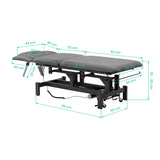 Balance Eso 5 Electric Massage & Physiotherapy Bed Grey - close-up showing the headrest, upholstery and adjustment controls
